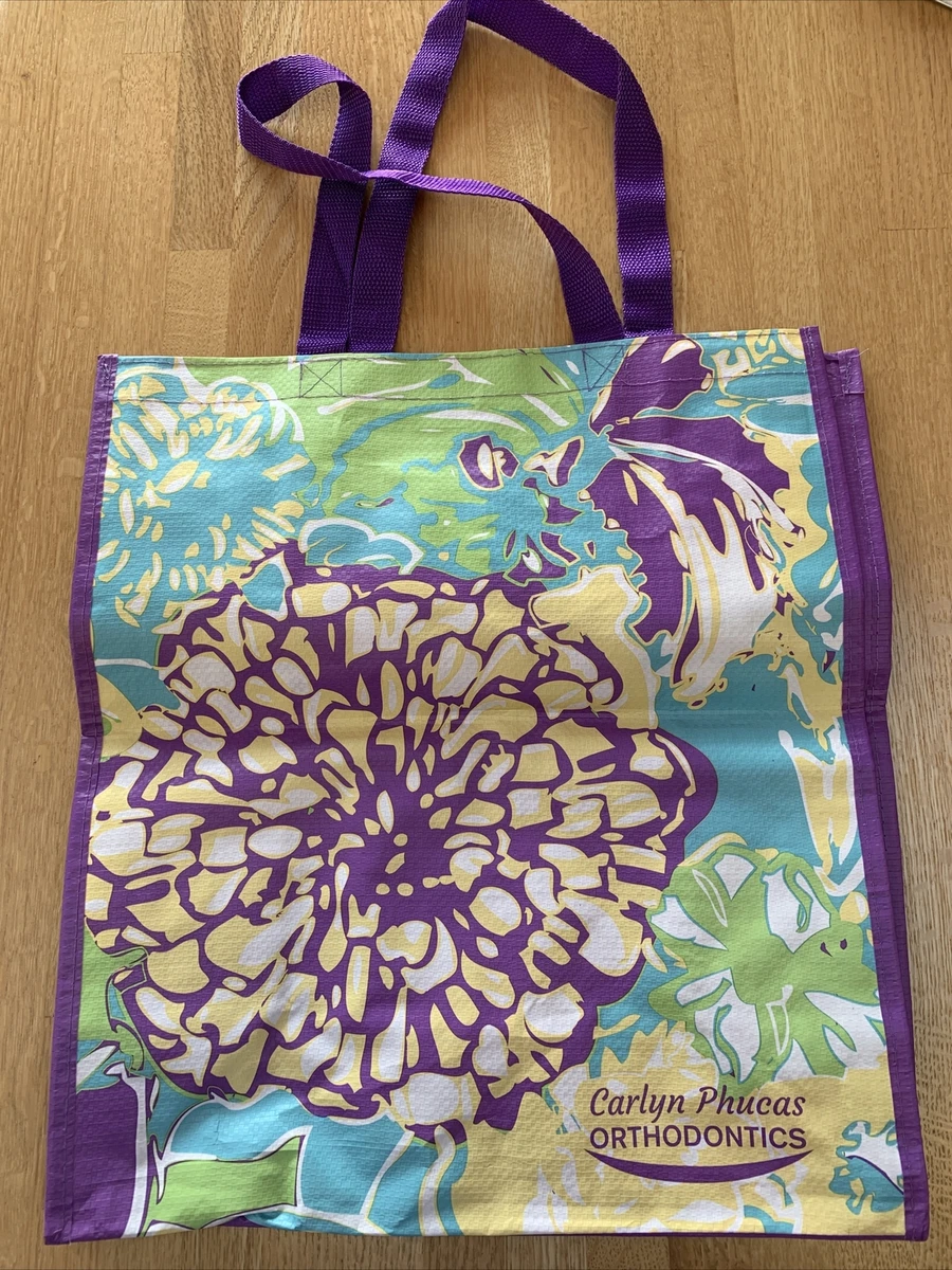 Reusable Large Plastic Shopping Bag Tote Colorful handy