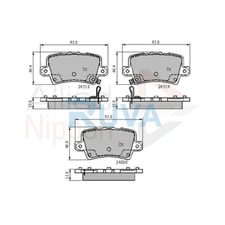 Fits Honda Civic 2001- CR-V 2012- + Other Models Ruva Rear Brake Pads Set