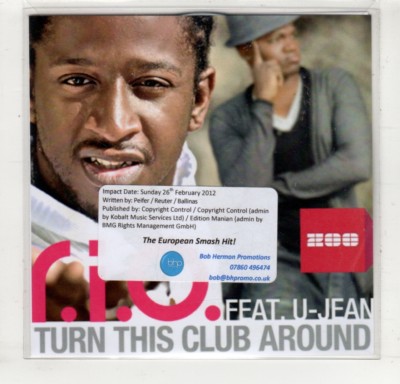 (HM501) R.I.O. ft U-Jean, Turn This Club Around - 2012 DJ CD