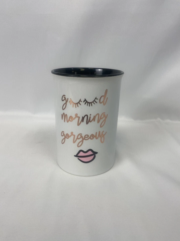 Portabrochas de Maquillaje Diseño Tri-Costero Organizador Taza Cerámica Foto 4 de 4