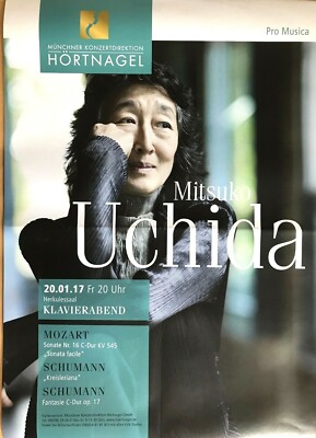 MITSUKO UCHIDA 2017 MÜNCHEN - orig. Concert Poster - Konzert Plakat - DIN A1 F/U