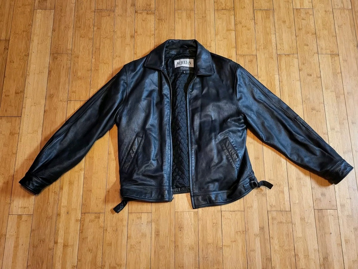M. JULIAN レザージャケット Mサイズ 黒 WILSONS LEATHER ブラックレザージャケット M. JULIAN - メルカリ