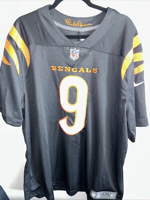Joe Burrow Black Jersey Cincinnati Bengals Nike Vapor Limited NWT $160 Mens XXL