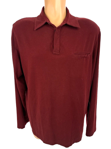Chemise pull homme Banana Republic taille XL bordeaux manches longues coton/lycra - Photo 1/3