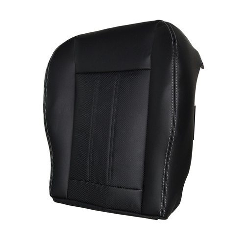 Black For Dodge Grand Caravan 2008 -2020 Front Driver Bottom Leather Seat Cover - Picture 5 of 7