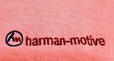 Vtg 80s Harman-Motive Logo Orange T-Shirt Martinsville Indiana Sz M Made In USA