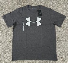 New UNDER ARMOUR Big Logo Men's Gray T-shirt Tee Loose Size XL  M2 