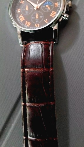 ⌚️NEW Geneva Brown Rose Gold Roman Numeral Quartz Stylish Fashion Mens Watch AUS - Picture 16 of 19