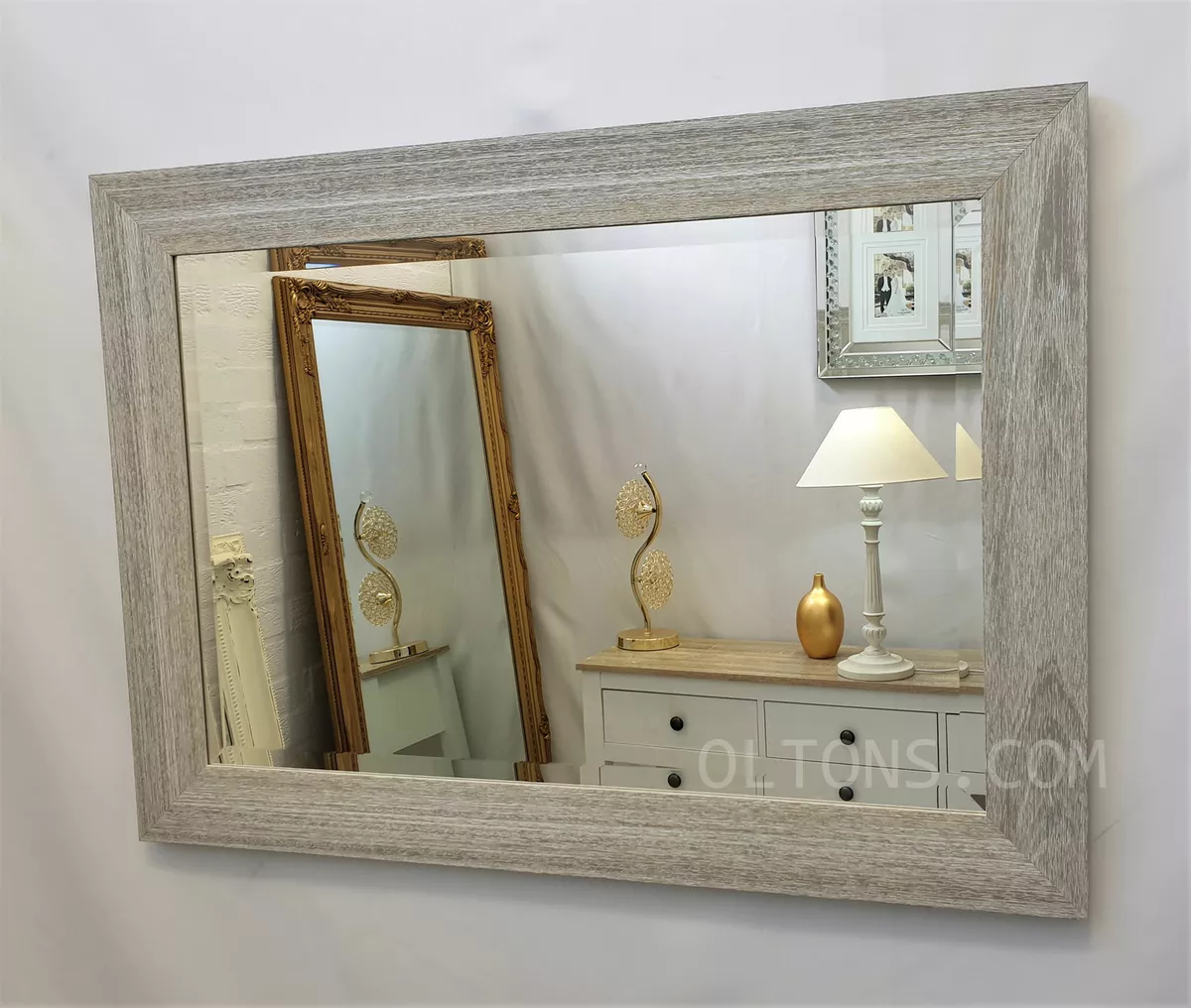 White on sale wash mirror
