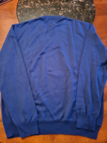 Men's MONTECHIARO Long Sleeve blue Pullover Sweater Sz. Large - Picture 3 of 10