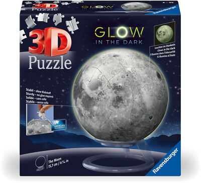 72 Teile Ravensburger 3D Puzzle Ball Glow in the Dark Der Mond 11586