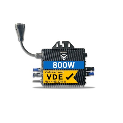 ABSAAR 800W Wechselrichter I WIFI Wechselrichter mit Kabel für Balkonkraftwerke