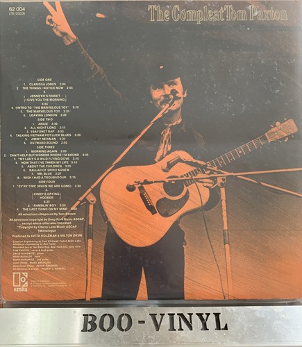Tom Paxton – The Compleat Tom Paxton (Recorded Live) -VINYL G/F German Press - Picture 2 of 6
