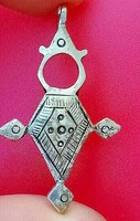 EXTREMELY RARE ANCIENT AMULET CROSS SILVERED VIKING PENDANT ARTIFACT AUTHENTIC