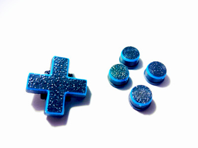 Black/Blue Miyoo Mini (V2, V3) Multicolor Textured Button set