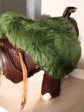 Saddle Seat Cover Seat saver-Real Sheepskin Western For Highback Ranch Wade XL