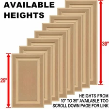 Unfinished MDF Square Raised Panel Cabinet Doors (25"H & Up)