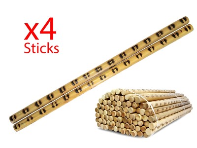 x4 Escrima Sticks , Kali Arnis 26 inch Rattan for Martial Art Training, Burnt