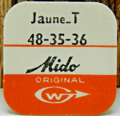 Vintage NEW OLD STOCK original Mido Crown Gold Jaune -T 48-35-36 4.8mm Tap 10