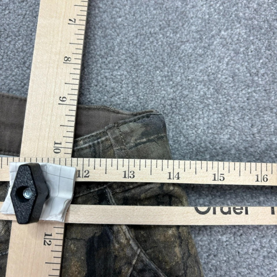 Pantalón Realtree Mujer 28x30 Marrón Carpintero Camuflaje Y2K Lona Ropa de Trabajo Dama Foto 3 de 4