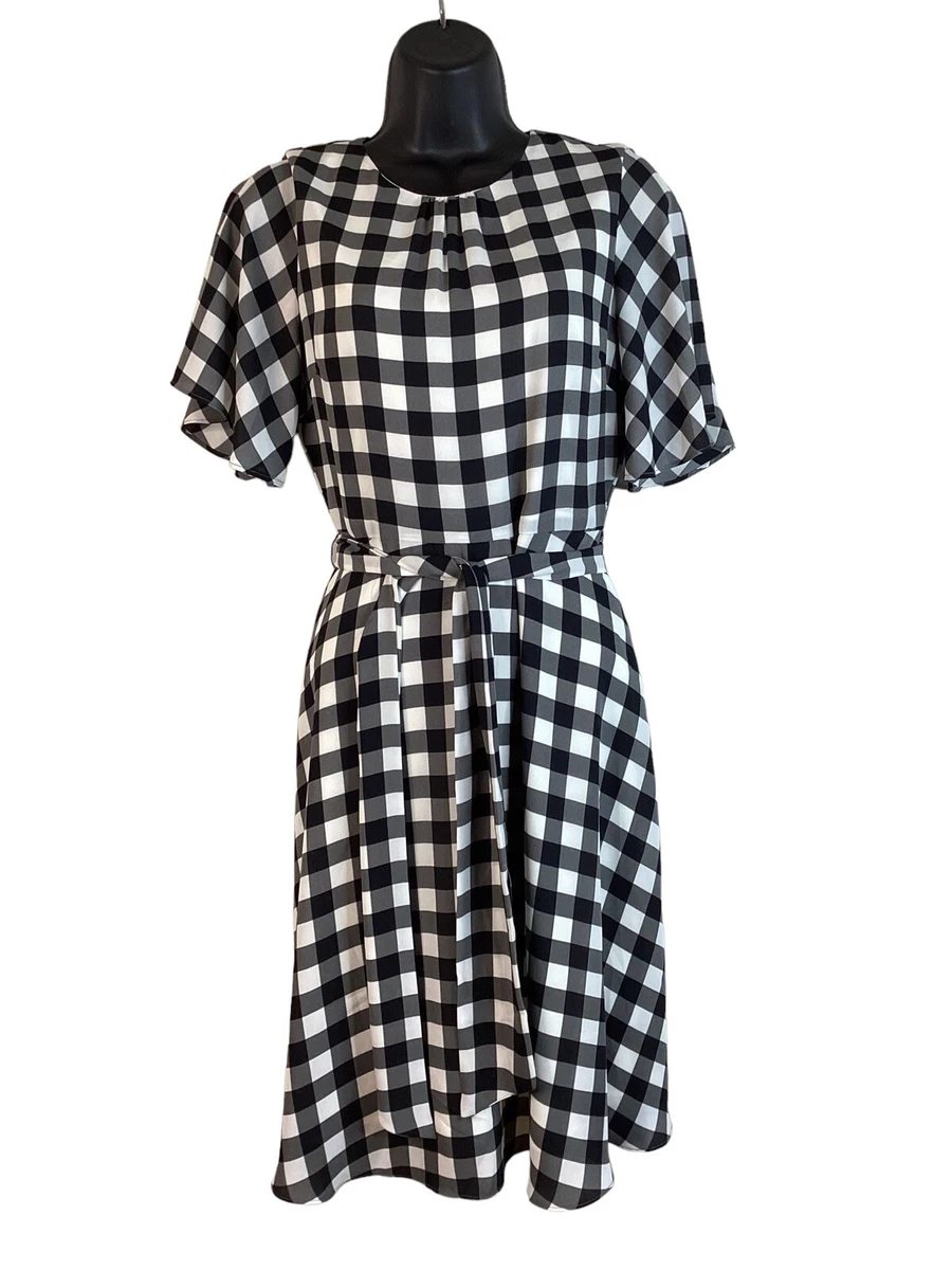 Banana republic black sale and white dress