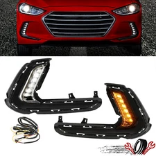 For 2016 2017 2018 Hyundai Elantra 4DR Sedan LED Fog Lights Bumper Lamps+Wiring