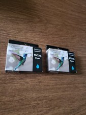 Lot Of Two Premium Inkjet Cartridges Replaces Lexmark 100XL Cyan New And Sealed