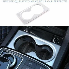 For Benz GLE GLS 2016-2019 Matte Silver Center Console Water Cup Holder Panel 1X