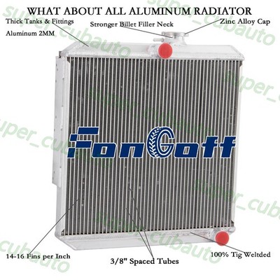 Aluminum 3-Row Radiator Fit Land Rover Series 2 2A 2.25 Liter Petrol 4CYL MT