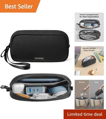 Compact Water-Resistant Travel Bag for Tech & Daily Items - Eco-Friendly Design