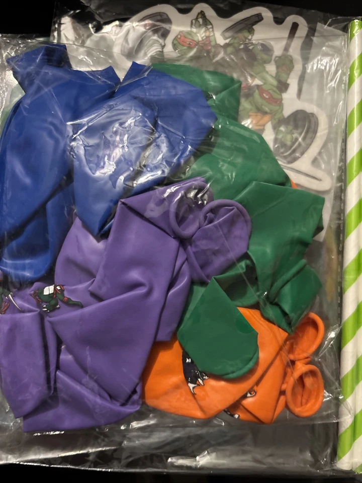 Новый TMNT Черепашки-ниндзя Набор для Дня Рождения Фон Топпер для Торта - Изображение 4 из 4