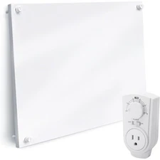 Wall Mount Space Heater Panel with Thermostat 250 Watt Splashproof Convection