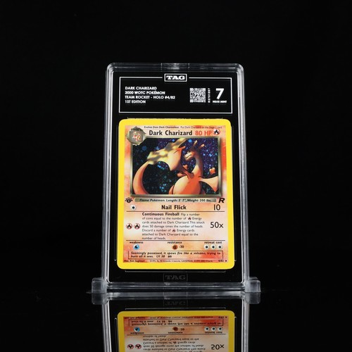 Dark Charizard (1st Edition) graded TAG 7 for sale on eBay