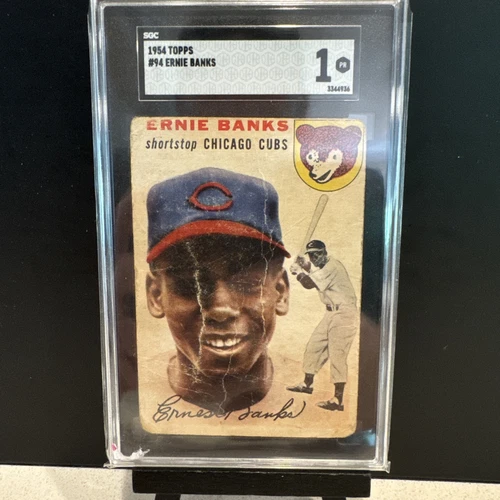 1954 Topps baseball card #94 Ernie Banks Chicago Cubs graded SGC 1    ROOKIE