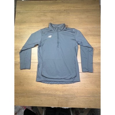 New Balance Gray Quarter Zip Long Sleeve Athletic Pullover Top small