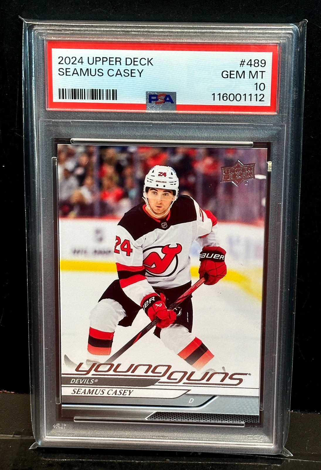 Seamus Casey 2024-25 Upper Deck Series 2 Young Guns RC #489 PSA 10 GEM MT QTY