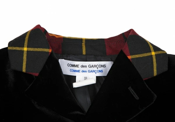 used COMME des GARCONS check patchwork jacket bla… - image 7