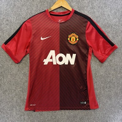 Nike Manchester United 2014 2015 Trainingsshirt Trikot rot schwarz Aon L passt S/M