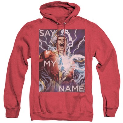 Justice League Of America Say My Name Heather Mens Hoodie Red Officially License