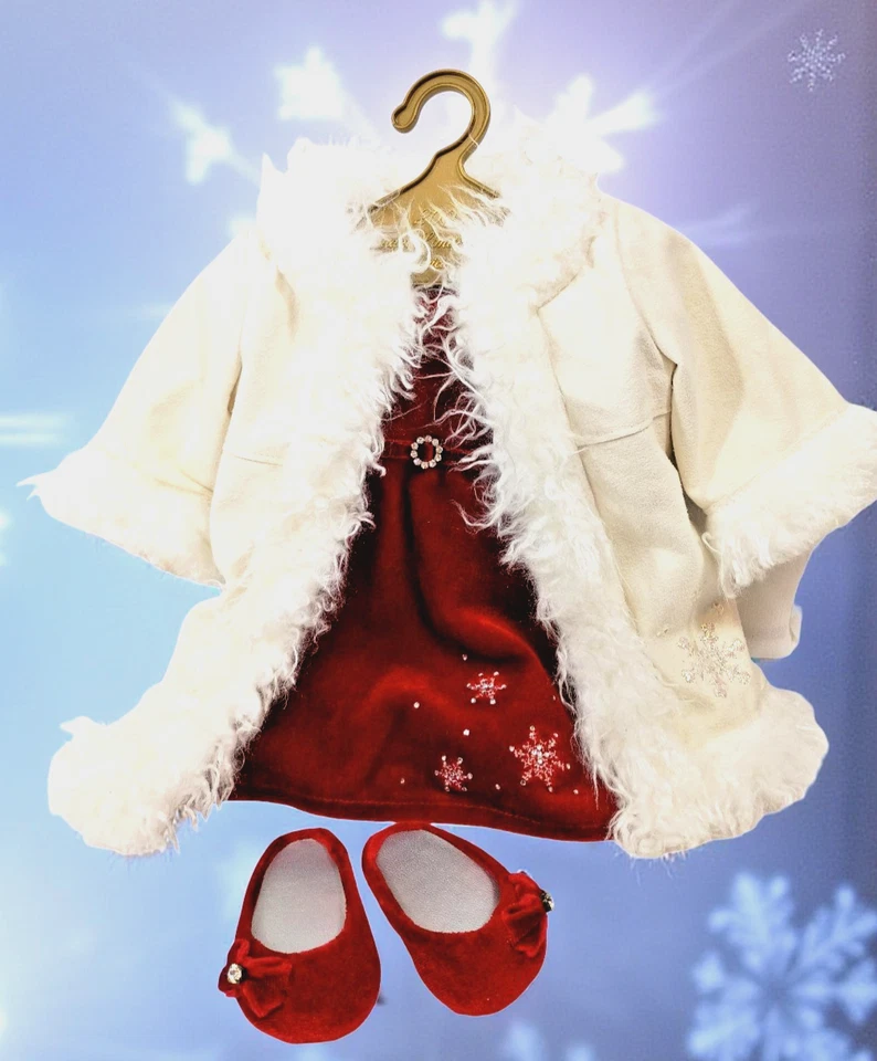 Traje de vacaciones American Girl Today de terciopelo rojo con estrás Ltd. Edición 2003 Foto 4 de 4