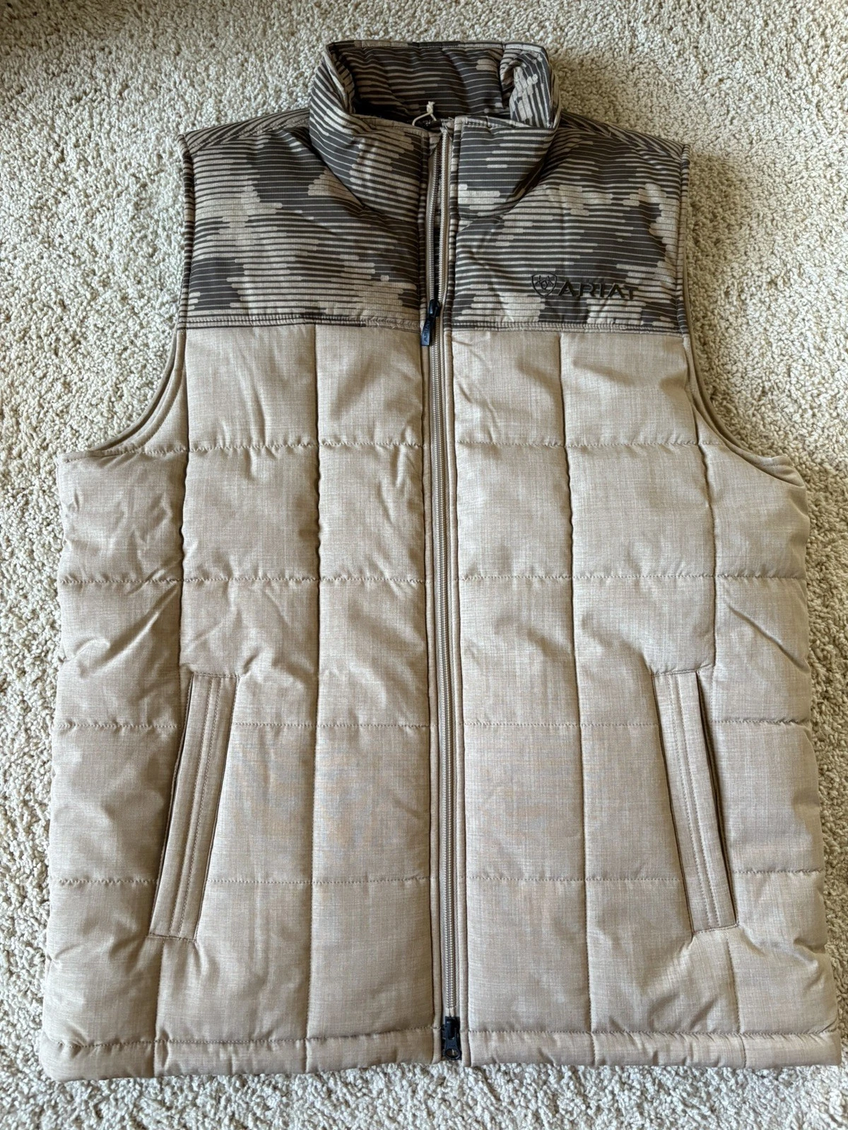 Ariat Vest Mens Crius Insulated Cornstalk Heather Conceal Carry - Medium