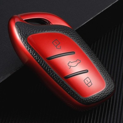 2pcs car key fob cover case for Roewe i5 i6 RX5 MAX RX3 MG HS ZS EV shell red