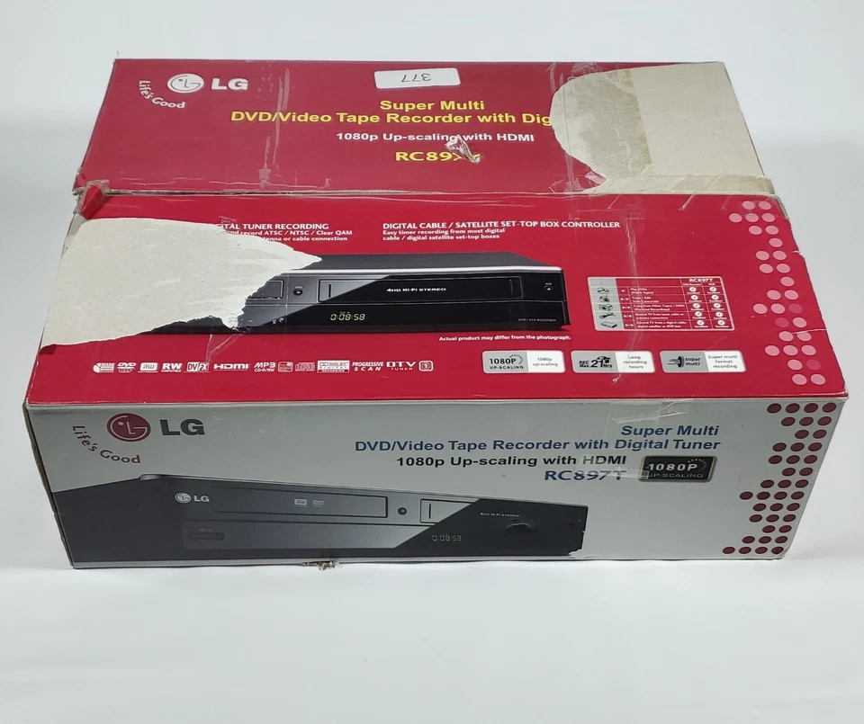 LG RC897T Grabadora de DVD VCR Combo Doblaje VHS a DVD Caja Remota Manuales - COMO NUEVO Foto 2 de 4