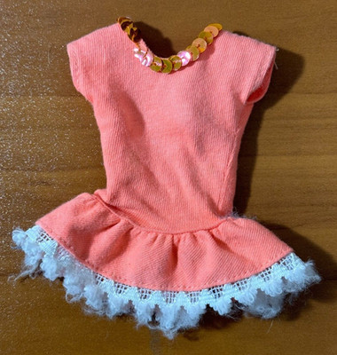 Vintage Barbie Paint N Dazzle Dress Embroidered Gold Color Sequence 1993 Mattel