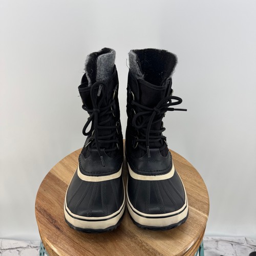 Sorel Winter Karneval schwarz wasserdicht Winterstiefel isoliert gefüttert Damengröße 7 - Bild 3 von 13