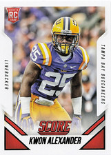 2015 Score Football Kwon Alexander rookie card #360 LSU/Tampa Bay Buccaneers RC. rookie card picture