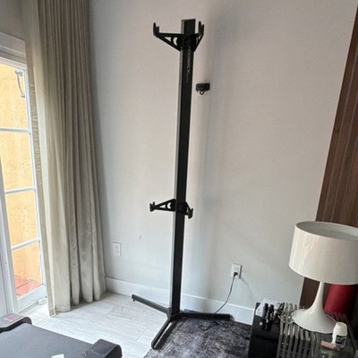 Feedback Sports Tower Stand Bike Storage Rack Black Holds 2 Bikes Floor Mount