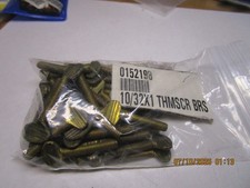 10-32 x 1" Type B Regular Thumb Screw No Shoulder Brass QTY 45