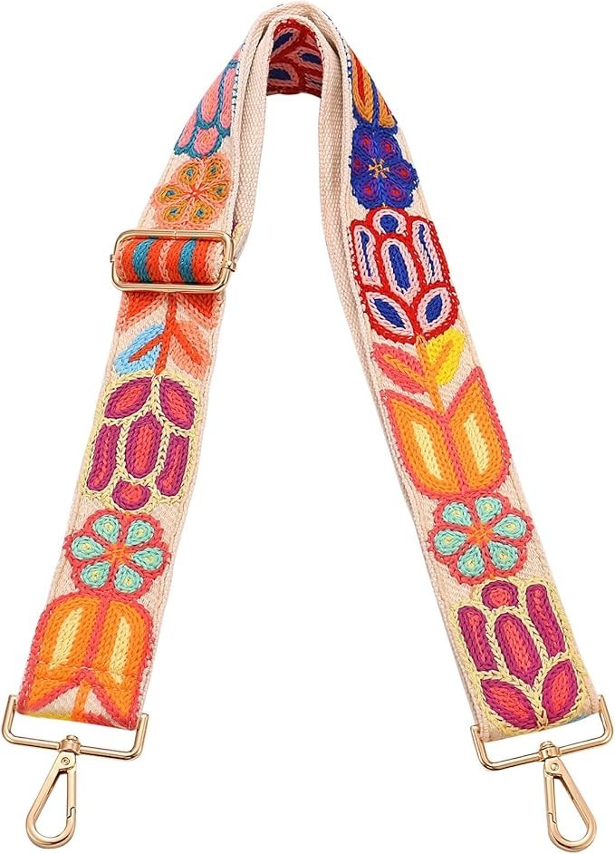 Crochet Flower Purse Strap Knit Wide Replacement Crossbody For Cotton Flower