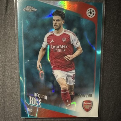 Topps 2025-26 Chrome UEFA Club Competitions Declan Rice Arsenal #164 Lava /299